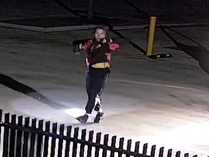 A thief danced before making off with $5000 in laptops at a school in Sunbury. Picture: Victoria Police