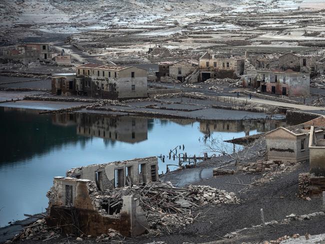 Eerie ghost town rises from dam