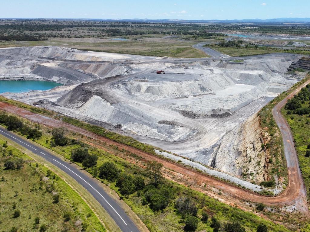 Aerial of the mine. Pic Mark Cranitch.