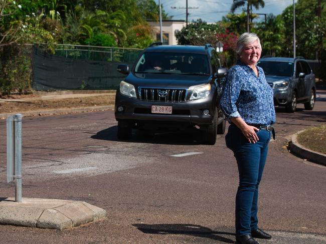 Senator Sam McMahon at Intersection of Alawa Cres and Scriven St's one of 6 Blackspots  to receive federal funding Picture GLENN CAMPBELL