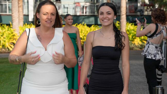 Tara Berry and Sophie Berry at the 2022-23 NTFL Nichols Medal Night. Picture: Pema Tamang Pakhrin