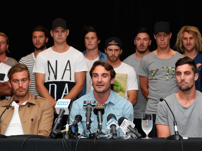 The “Essendon 34”. Picture: Quinn Rooney/Getty Images