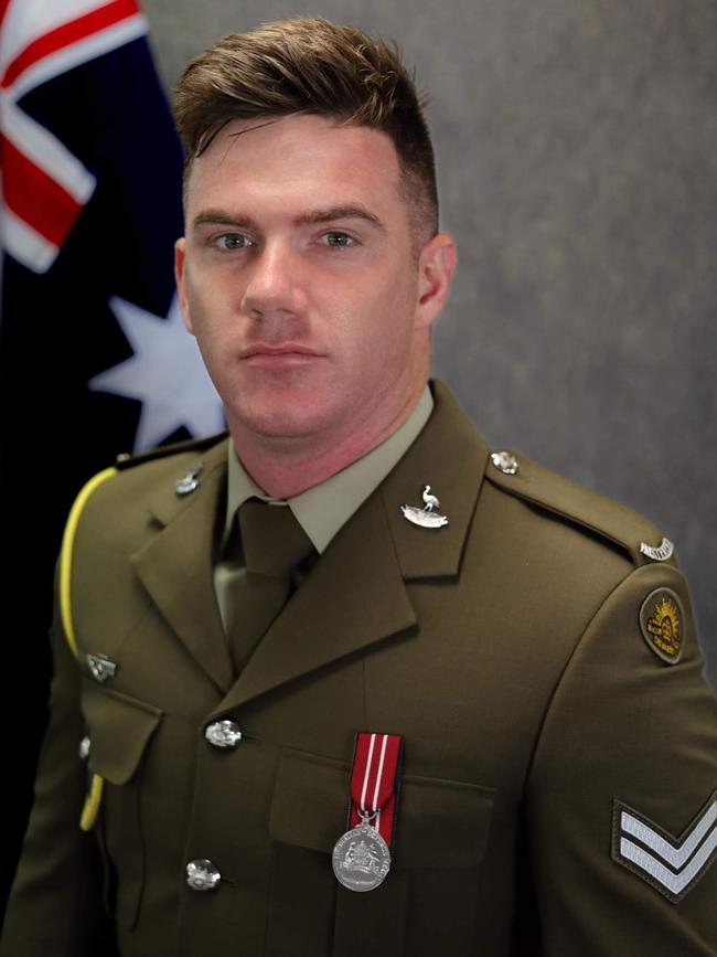 Former Army corporal Sean Davies helped rescue Advertiser journalist Ben Hyde from his burning car after a serious crash on West Tce, Adelaide, in October 2021.