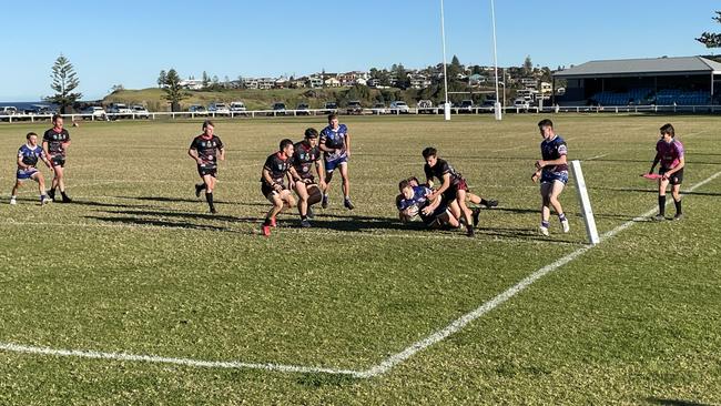 Jack Walsh scores for Gerringong against Kiama. Picture: Kevin Merrigan