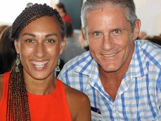 Lightning captain Geva Mentor and Sunshine Coast Council deputy mayor Tim Dwyer at the Sunshine Coast Lightning lunch at Maroochy Surf Club hosted by Maroochydore Chamber of Commerce. Picture: Erle Levey