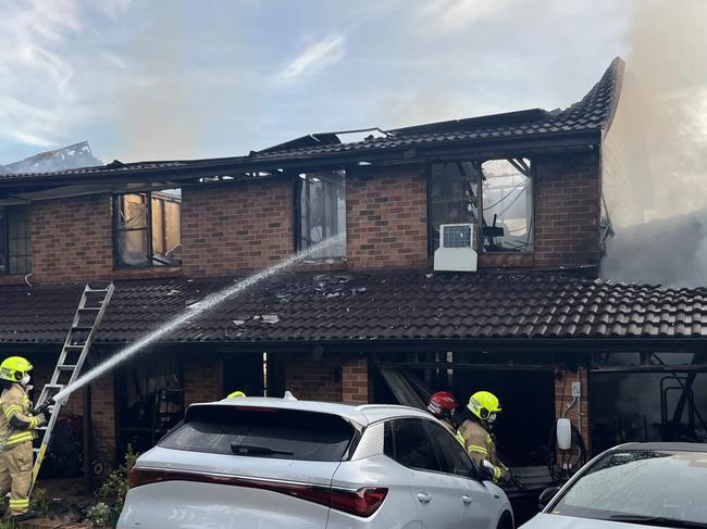 A family of seven have made a daring escape from their burning Penshurst home in Sydney's south on Thursday morning. Picture: Supplied