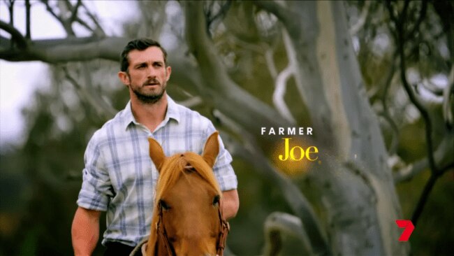 Hailing from the Monora region in the Snowy Mountains, 33-year-old Farmer Joe is a cattle and sheep farmer. Source: Eureka Productions for the Seven Network.