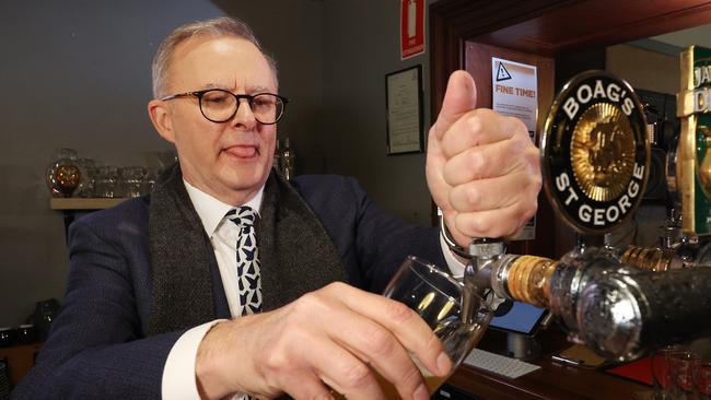 Anthony Albanese has unveiled a two-year freeze on beer excise indexation. Picture: Liam Kidston