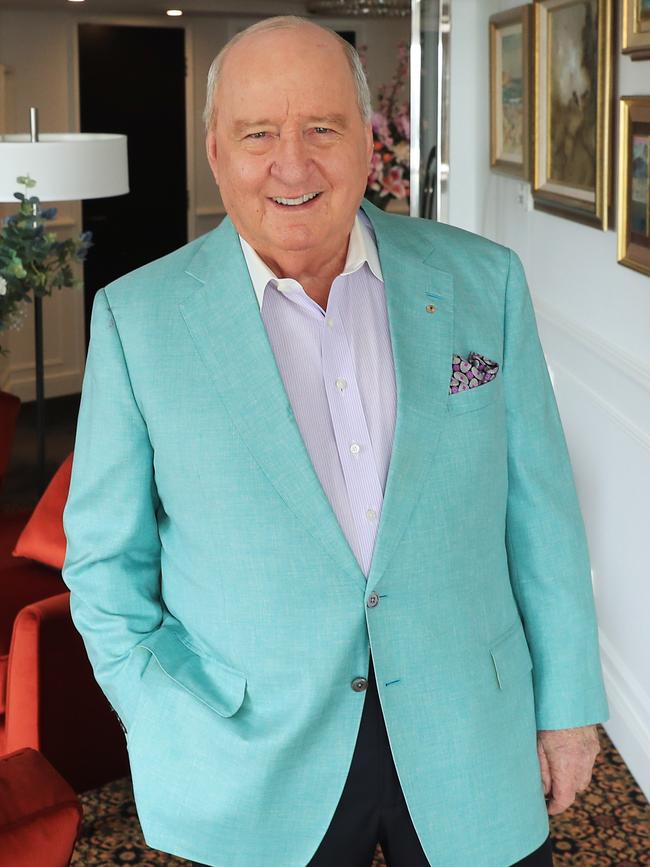 Veteran broadcaster Alan Jones at his home in Sydney. Picture: John Feder