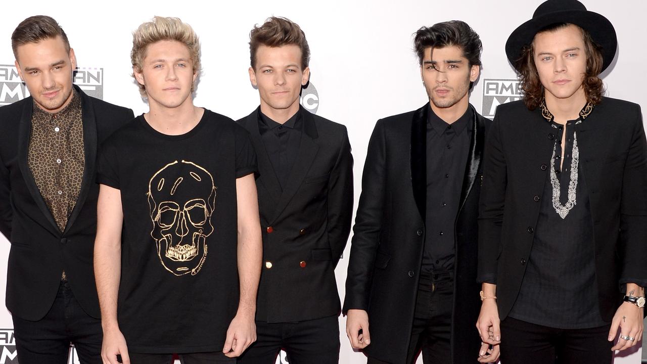 Liam Payne, Niall Horan, Louis Tomlinson, Zayn Malik, and Harry Styles of One Direction in 2014. Picture: Jason Merritt/Getty Images