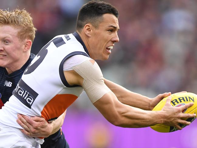 Pay up, Dons: That’s the message Matthew Lloyd says GWS must send his former club over Dylan Shiel. Picture: AAP