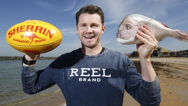 Will Patrick Dangerfield’s new fishing show hurt his tipping? Picture: David Caird