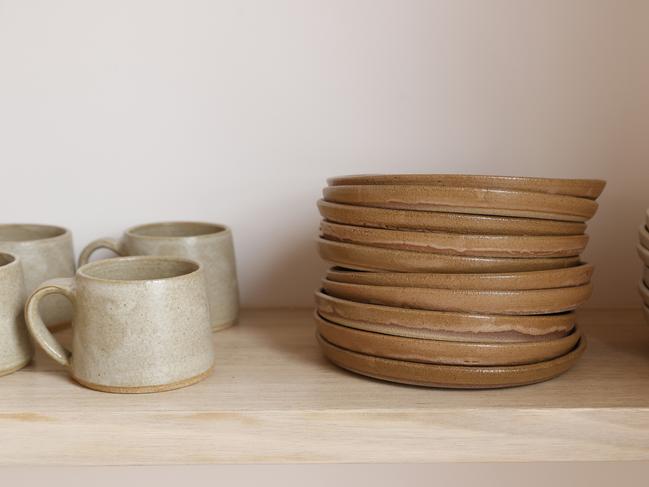 Ceramics made especially for Leoht by a local ceramist. Picture: Nikki Davis-Jones