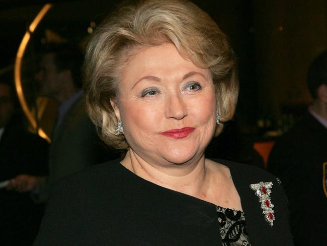 (FILES) US-British writer Barbara Taylor Bradford attends the opening night of "La Cage Aux Folles" at the Marquis Theatre in New York City on December 9, 2004. Bestselling British-American writer Barbara Taylor Bradford, whose first novel "A Woman of Substance" turned her into an overnight success, has died aged 91, a spokeswoman said on November 25, 2024. (Photo by Paul Hawthorne / GETTY IMAGES NORTH AMERICA / AFP)