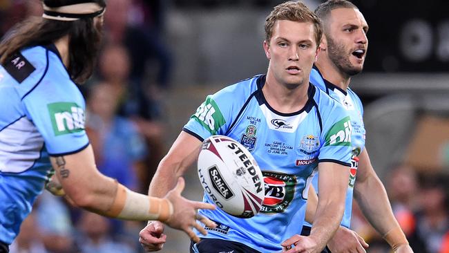 Matt Moylan can keep his Blues jersey — but switch to the halves.