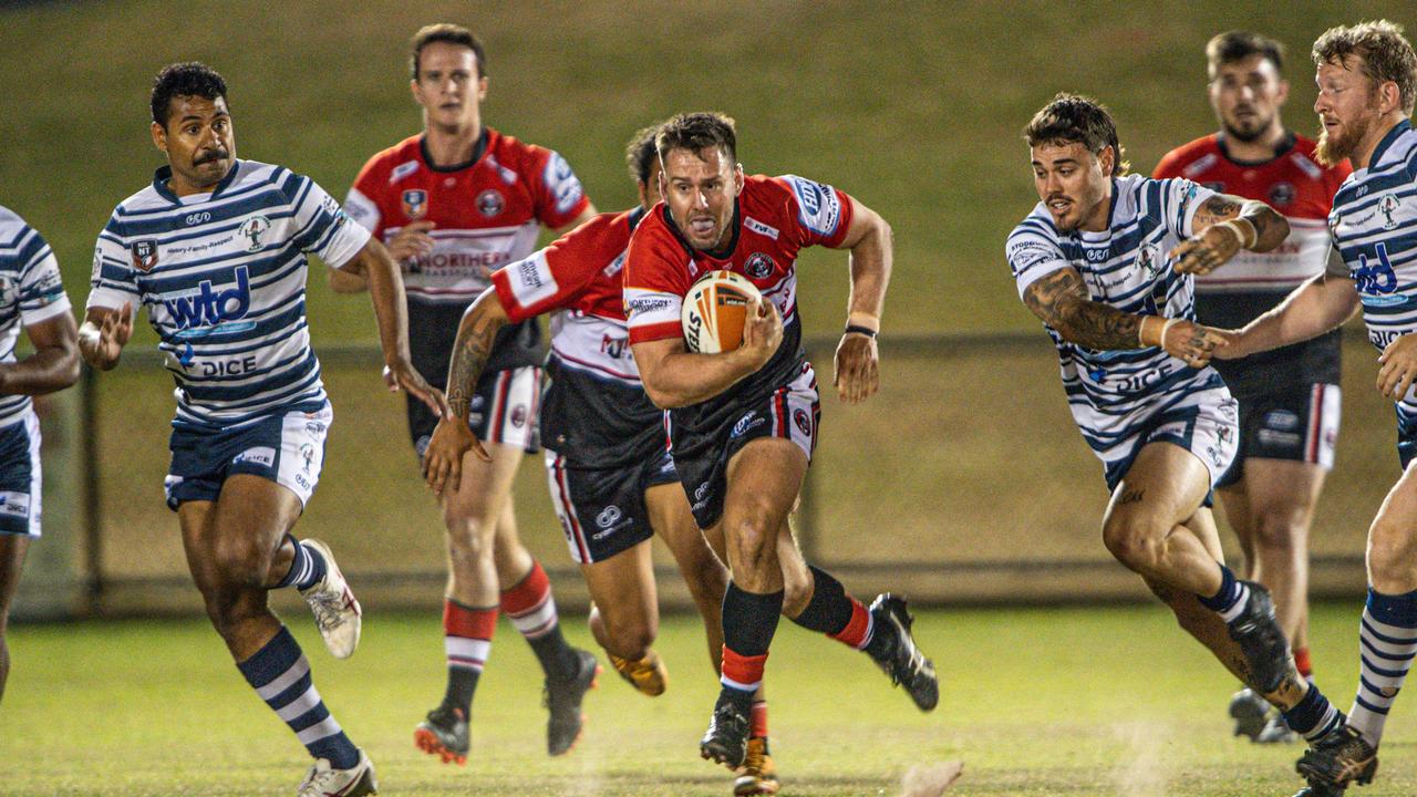 Mathew Woolmington of the Litchfield Bears against the Darwin Brothers in the 2023 NRL NT prelim final. Picture: Pema Tamang Pakhrin