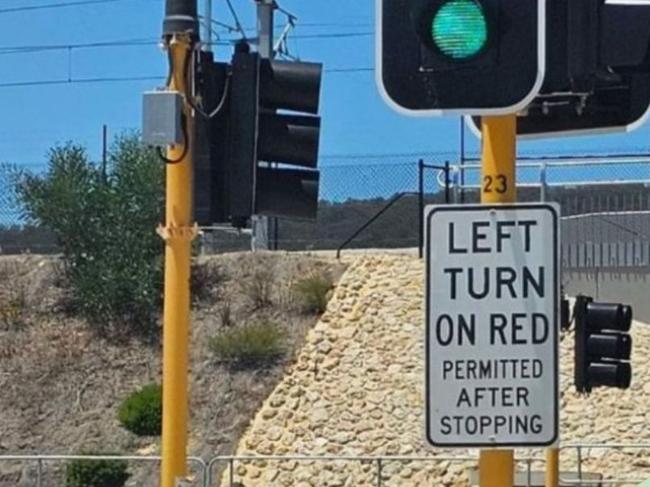 Unauthorised road sign in Perth. Picture: Supplied / ABC