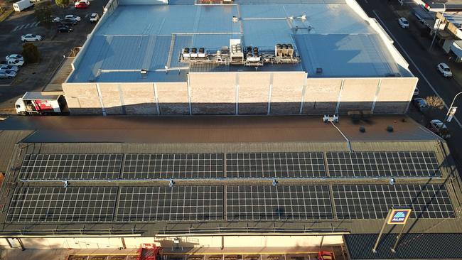 ALDI at Nowra in NSW with solar panels on its roof. Picture: Supplied