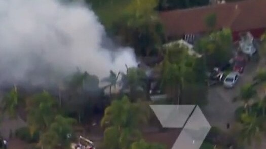 Unit fire at Coomera on the Gold Coast. Picture: 7 News