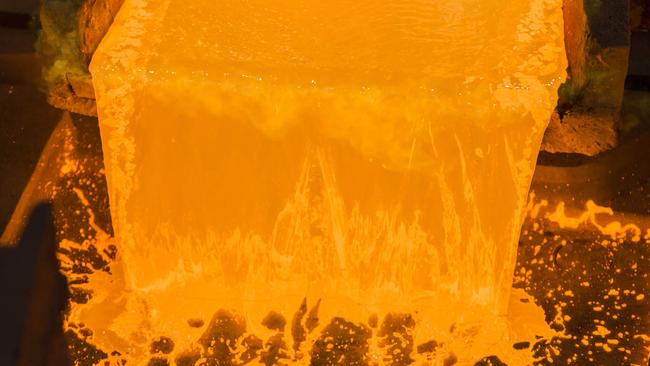 Molten copper. Picture: Bloomberg