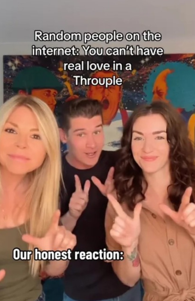 The throuple has been together for three years. Picture: TikTok