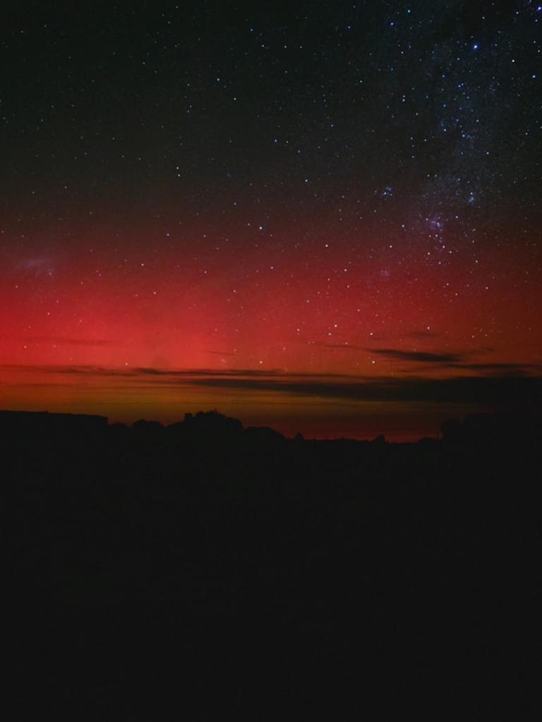 Aurora Australis from Talia, South Australia. Picture: Krystina Rose