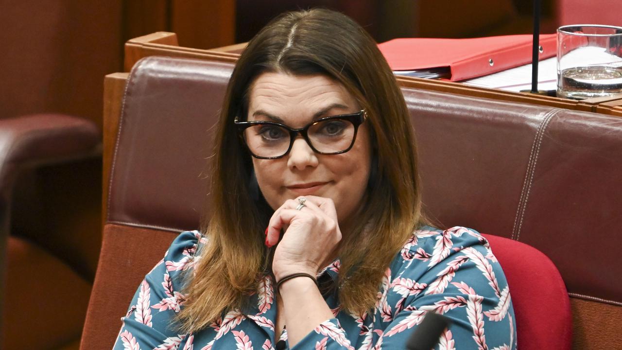 Greens senator Sarah Hanson-Young has accused Prime Minister Anthony Albanese of being ‘bullish’ and ‘bulldozing’ his government’s agenda through parliament. Picture: NewsWire / Martin Ollman