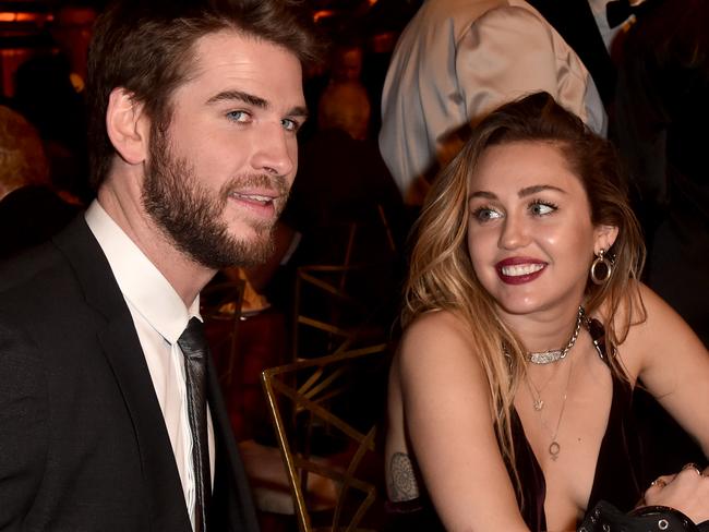 Hemsworth and Cyrus at G’Day USA in LA in January this year. Picture: Getty