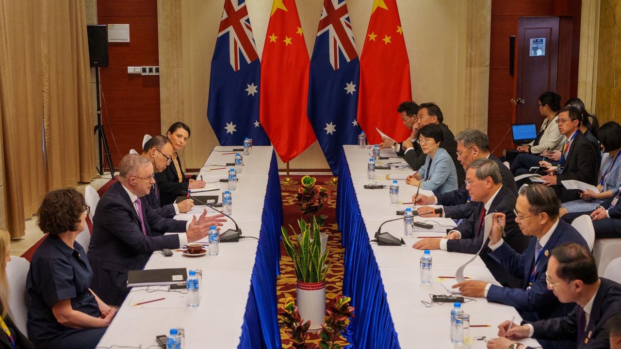 Mr Albanese held “another important meeting with Premier Li” as we continue stabilising Australia’s relationship with China. Picture: X / Albo MP