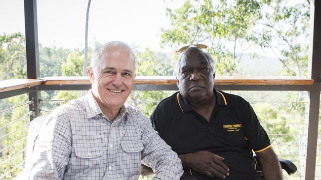 Dr Galarrwuy Yunupingu AC, who passed away in April 2023 with former Prime Minister Malcolm Turnbull in 2017. Picture: Teagan Glenane / Yothu Yindi Foundation