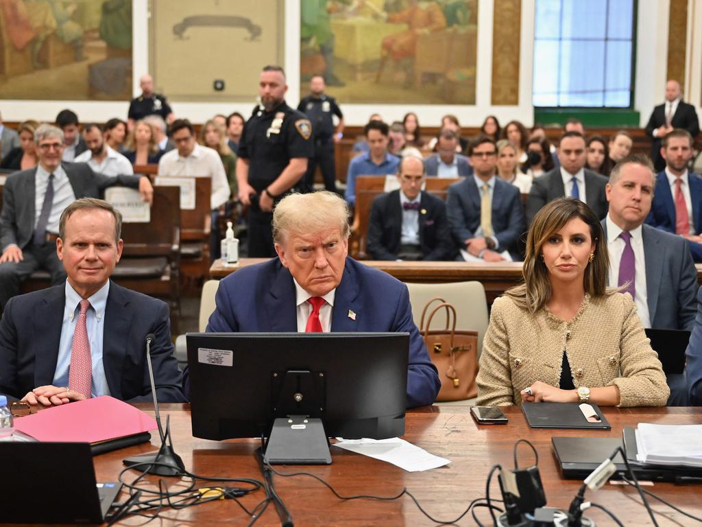 Former US President Donald Trump attends the third day of his civil fraud trial in New York. Picture: AFP