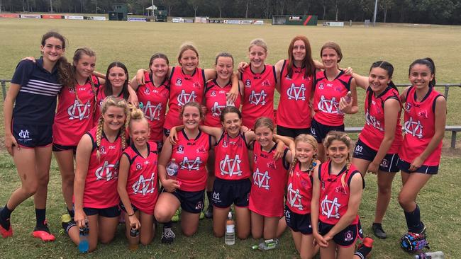 Mountain Creek SHS at the junior girls footy day.