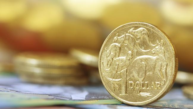 Australian money background. Soft focus, shallow DOF, with lots of copy space.