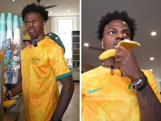 A YouTube star has been left shocked at the price of a banana at a Bondi cafe. Picture: YouTube/