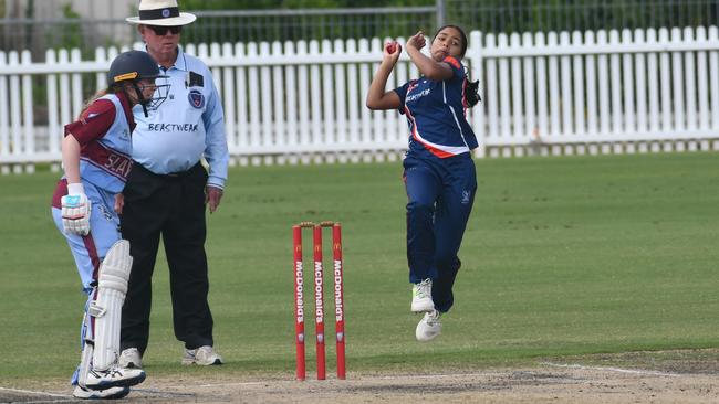 Diya Sambrane in full flight. Picture: Gordon Cricket Club