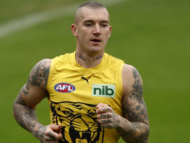 Dustin Martin is said to be making good progress in his injury recovery. Picture: Getty Images