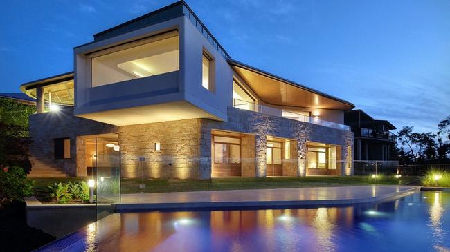 The billionaire’s impessive home overlooks Middle Harbour. Picture: Maccormick &amp; Associates / Huw Lambert