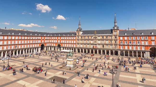 The grand Plaza Mayor in Madrid.