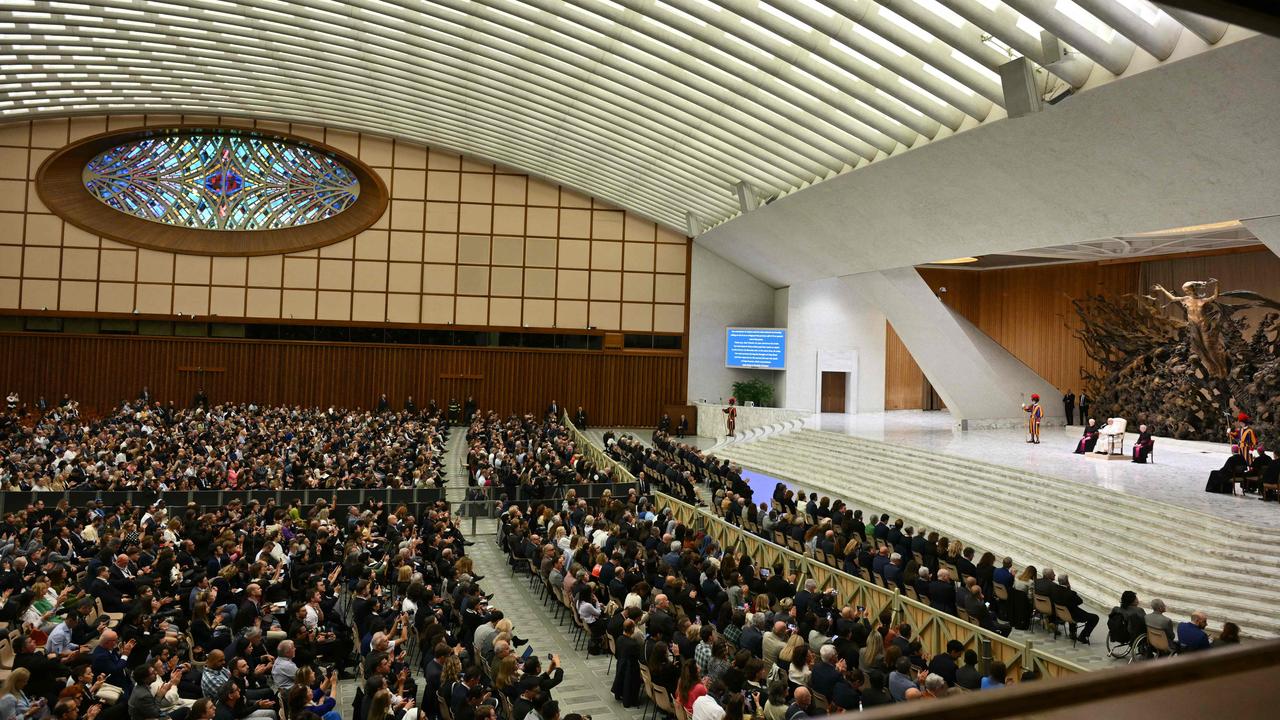 After giving his address he meandered his way through the crowd, shaking the hands of many attendees including members of the foreign press. Picture: AFP