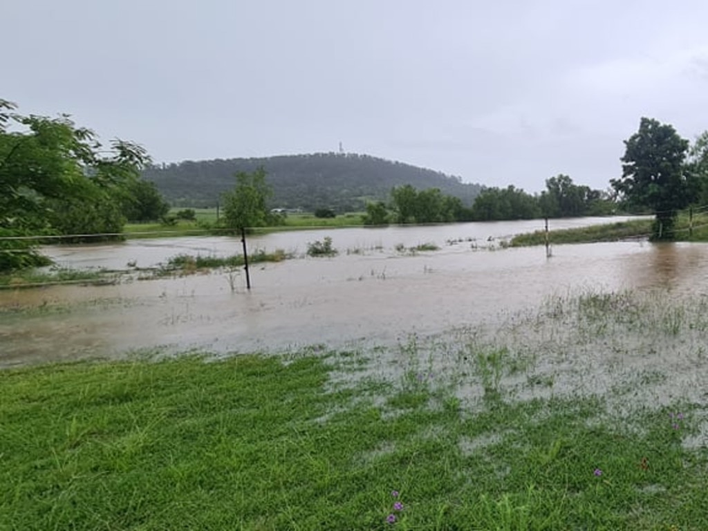 Amy Knox was surprised by the amount of rain she had at her Plainland property on Monday morning. Picture: Amy Knox