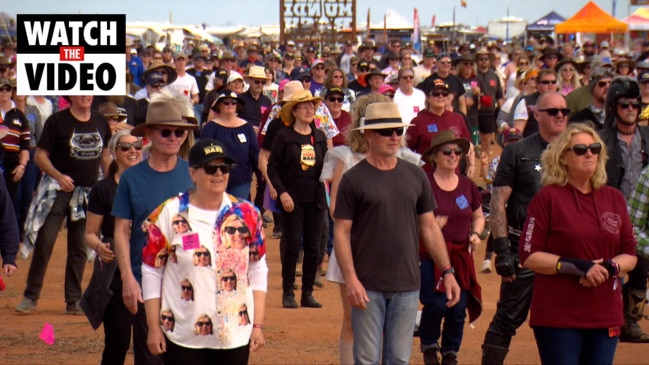 Mundi Mundi Bash goers have attempted to beat the nutbush world record