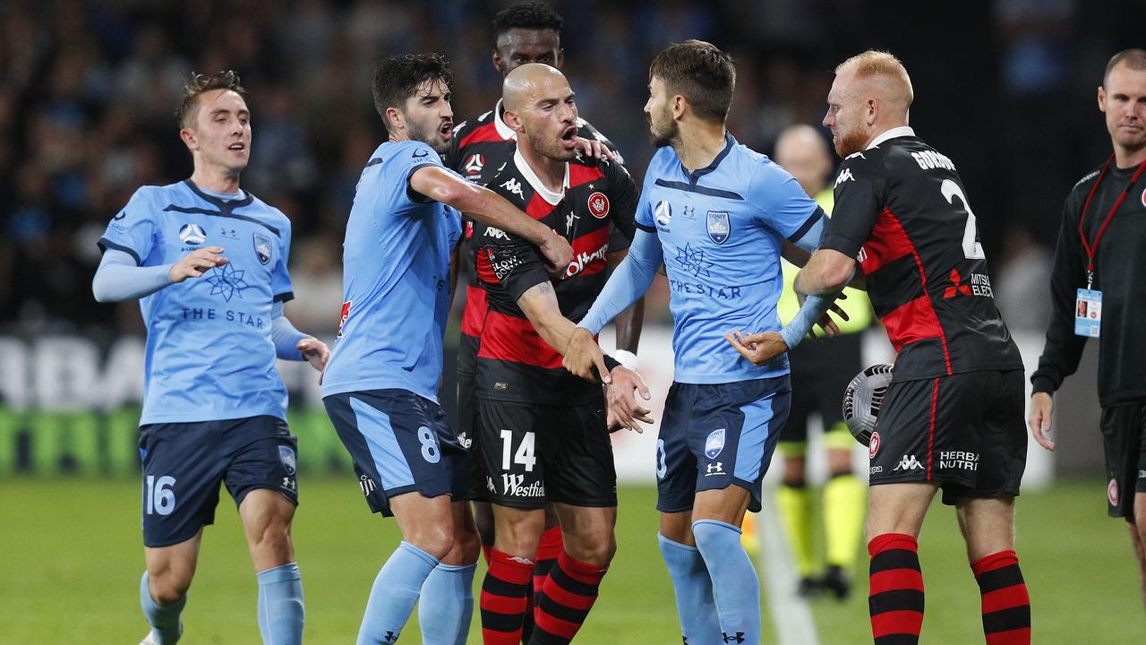 Sydney FC and Western Sydney Wanderers will contest the Sydney Derby in the opening round of the 2021/22 A-League season. Picture: Jason McCawley / Getty Images