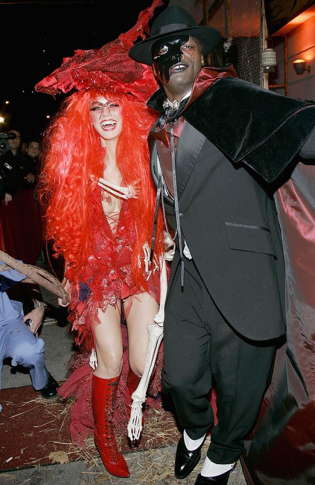 Klum and her ex-husband Seal made a spooky pair in 2004. Picture: Getty Images.