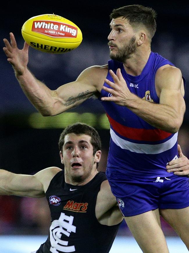 Koby Stevens is being targeted by Essendon. Picture: Mark Dadswell