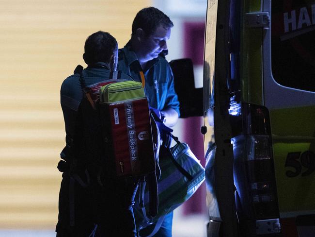 Paramedics are seen at Don Dale Detention centre  Saturday, July 6, 2019. Picture: KERI MEGELUS