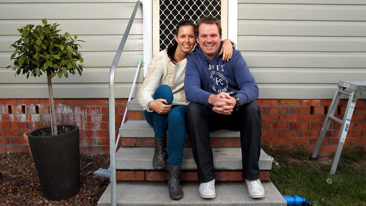 Lara Welham and Brad Cranfield back at their Maitland East home, after they won Season 5 of 'The Block'.