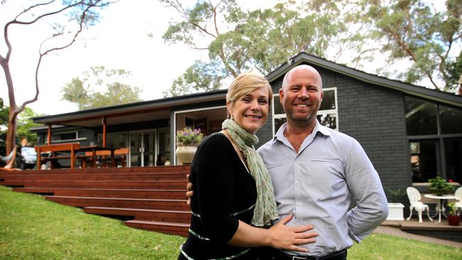 Former Olympic gold medallist Zali Steggall and her husband Tim Irving, pictured at their home in North Balgowlah today.