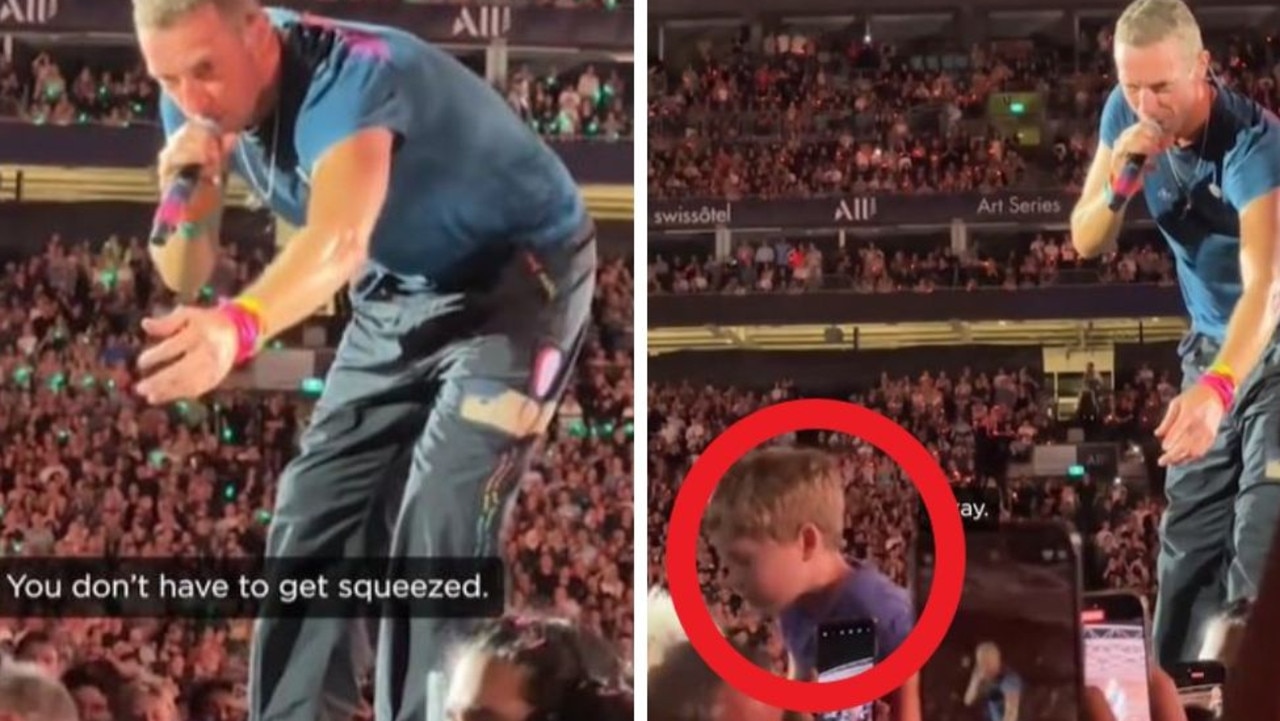 Chris Martin pauses Coldplay’s Sydney concert to help little boy crushed in crowd