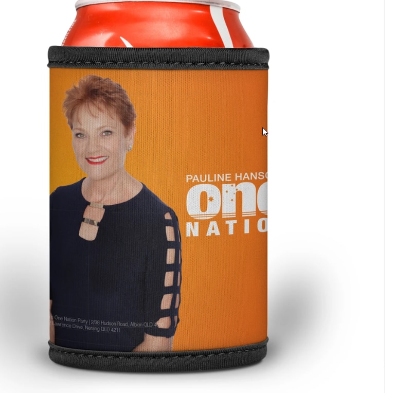 Senator Hanson’s stubby holder. Picture: Supplied