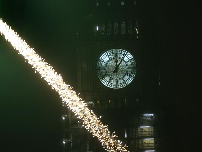 Minutes after Big Ben strikes 12 0' clock, fireworks are let off. Picture: Getty